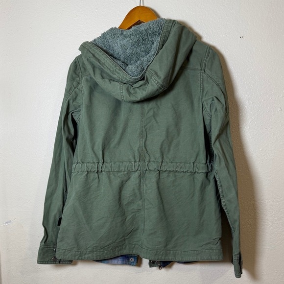 Patagonia Canvas Jacket Women M Olive Green Hooded Utility Gorpcore Outdoor - Picture 6 of 9